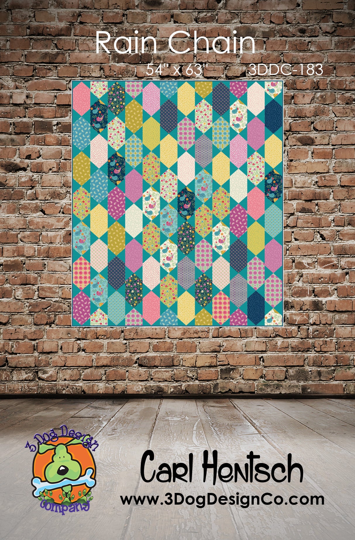 Rain Chain Downloadable Pattern by 3 Dog Design Co Quilt Patterns