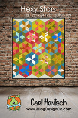 Hexy Stars Downloadable Pattern by 3 Dog Design Co Quilt Patterns