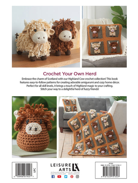 Back of the Highland Cows Crochet by Leisure Arts