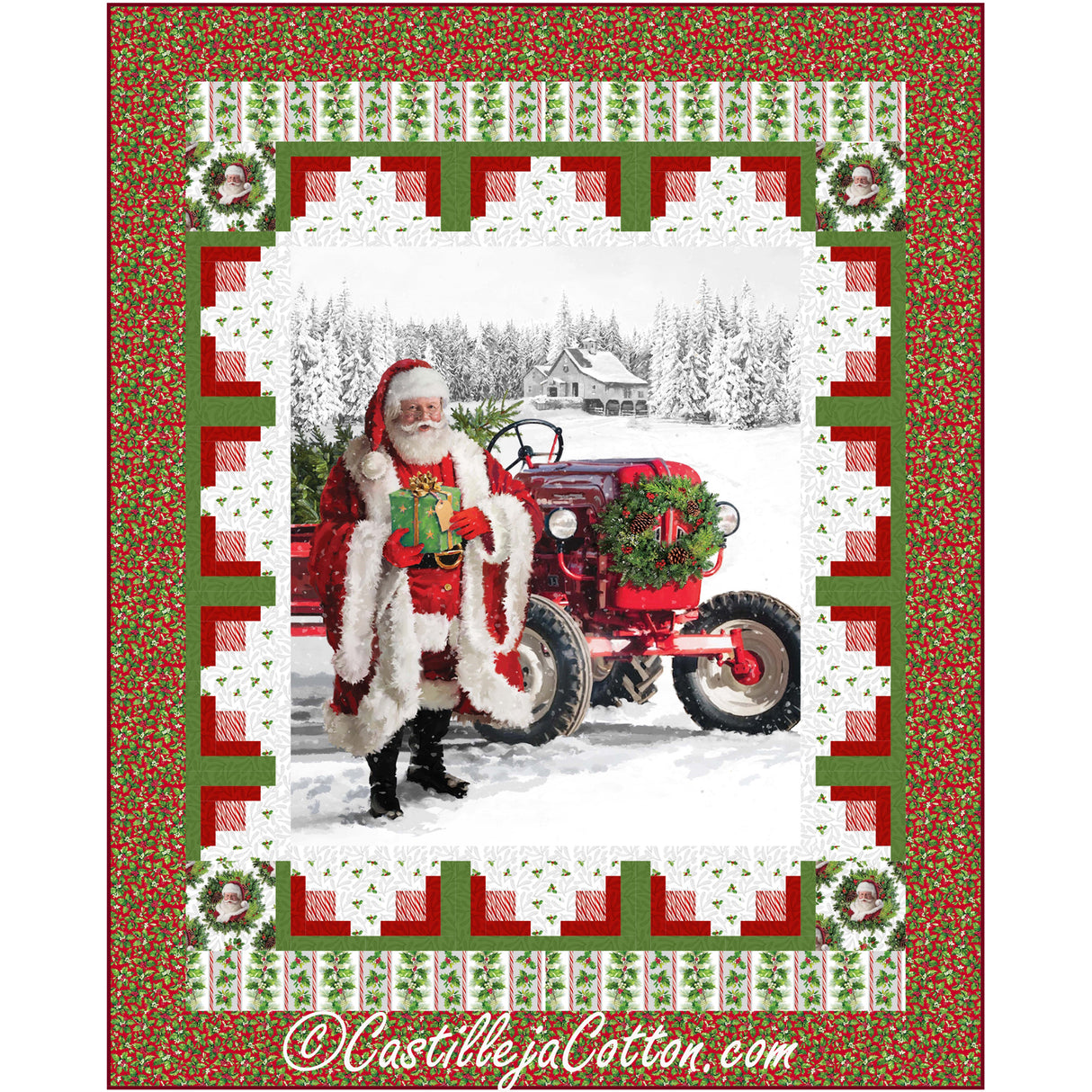 Santa And His Truck Downloadable Pattern by Castilleja Cotton