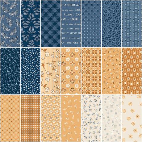Denim & Daisy 1 Yard Bundle, 21 Pcs. Quilt Fabric