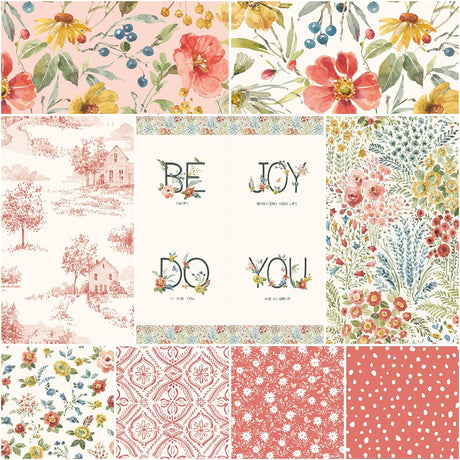 Blissful Moments 1 Yard Bundle Blush, 9 Pcs. Quilt Fabric