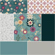 Where the Wild Flowers Are 1 Yard Bundle Wedgewood, 7 Pcs. Quilt Fabric - Riley Blake Designs - Judi Madsen