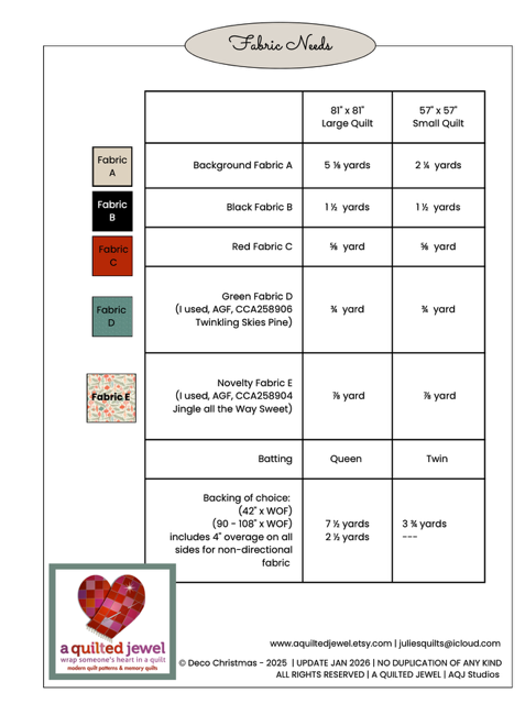 Deco Christmas Downloadable Pattern