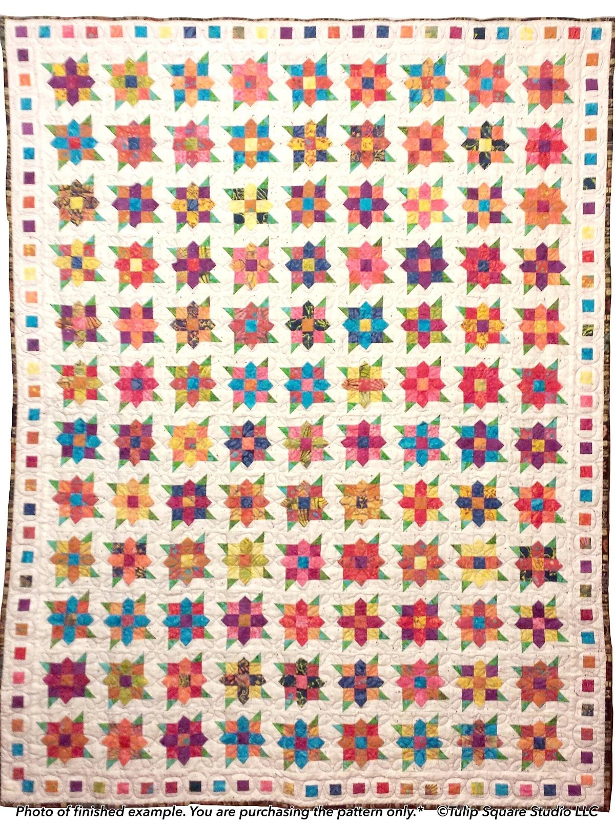 Flowers Squared Lap Quilt Downloadable Pattern by Tulip Square