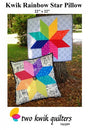 Kwik Rainbow Star Pillow Quilt Pattern by Karie Jewell