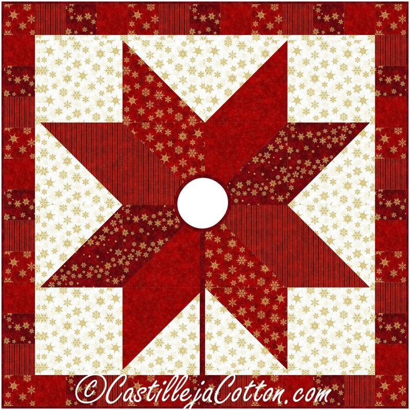 Shimmer Tree Skirt Downloadable Pattern by Castilleja Cotton