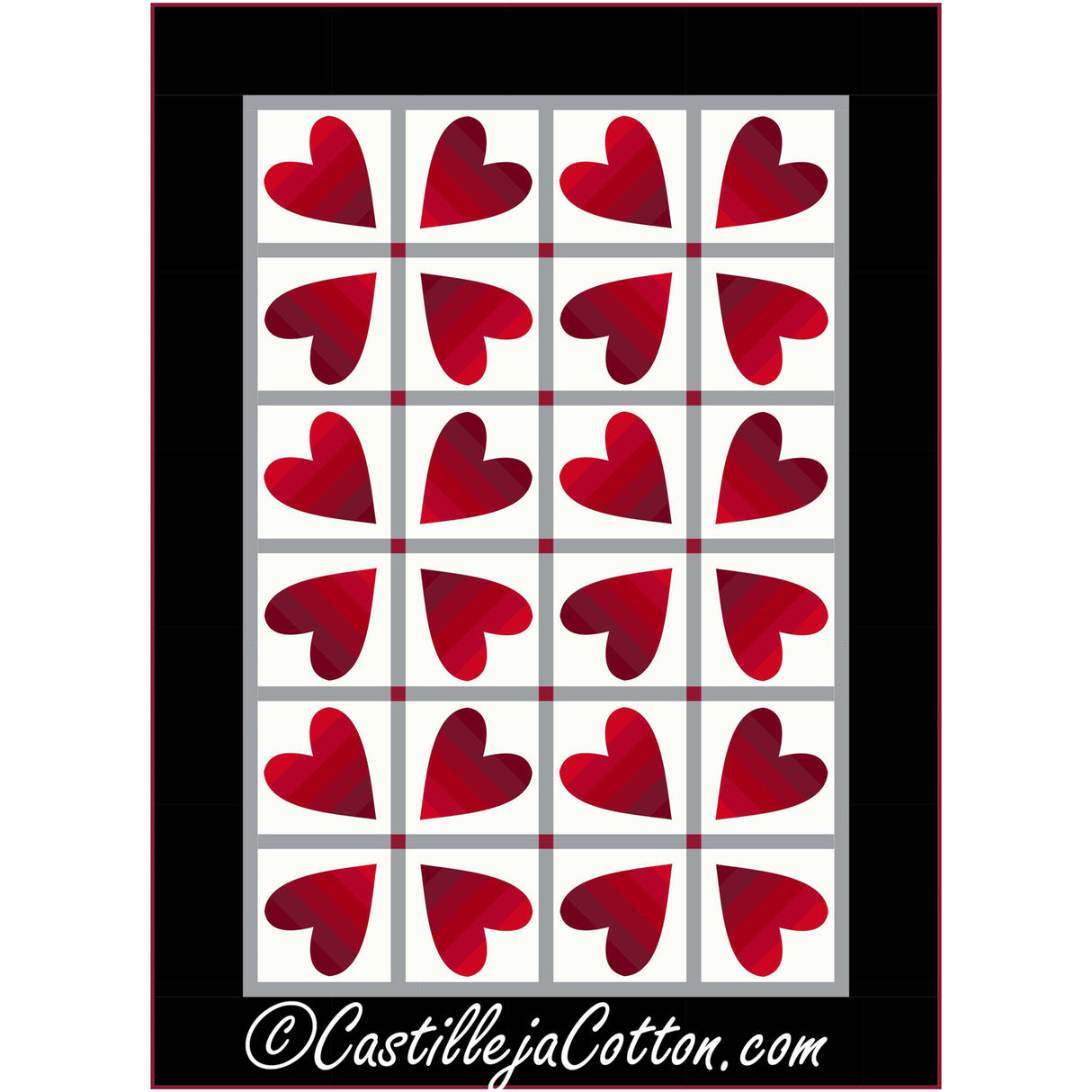 Twisting Hearts Downloadable Pattern by Castilleja Cotton