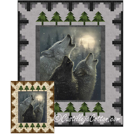 Wolves Panel Downloadable Pattern by Castilleja Cotton