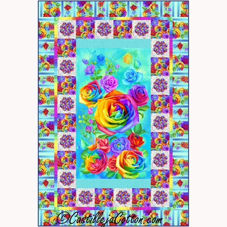 Rainbow Roses Downloadable Pattern By Castilleja Cotton