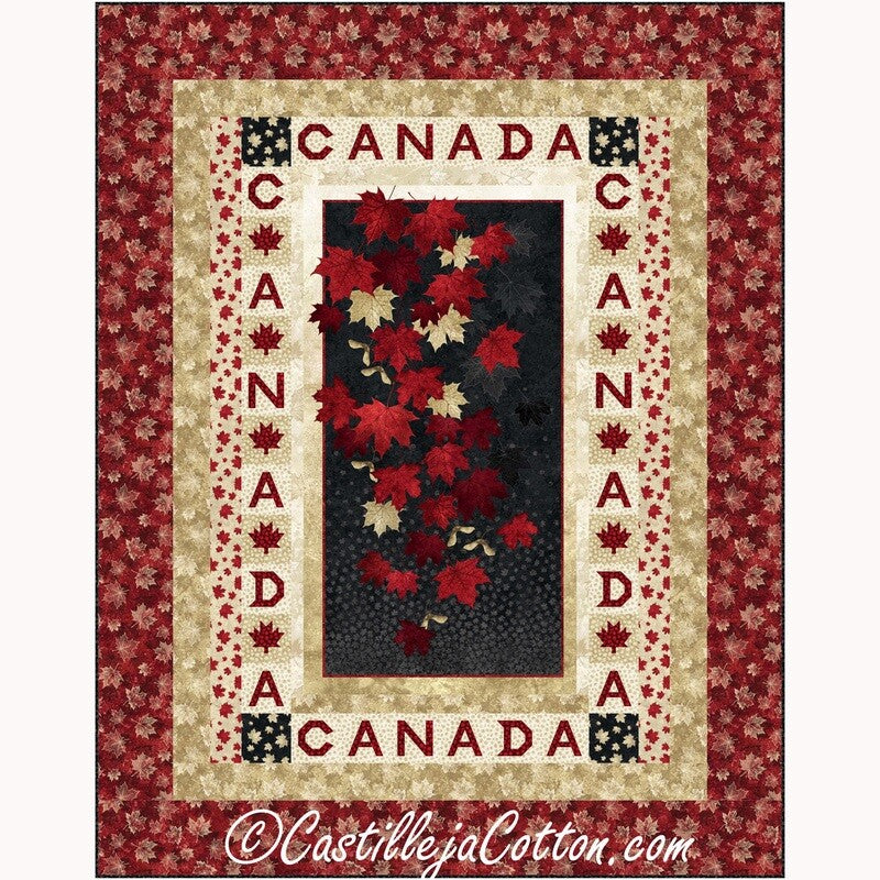 Oh Canada Leaves Two Downloadable Pattern by Castilleja Cotton