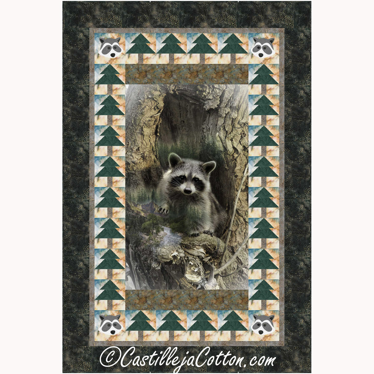 Raccoon Downloadable Pattern by Castilleja Cotton