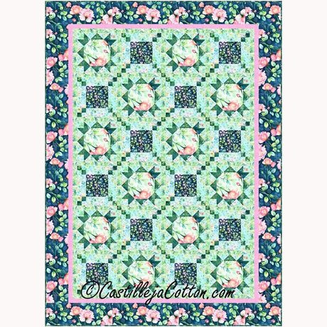 Roses and Leaves Downloadable Pattern By Castilleja Cotton