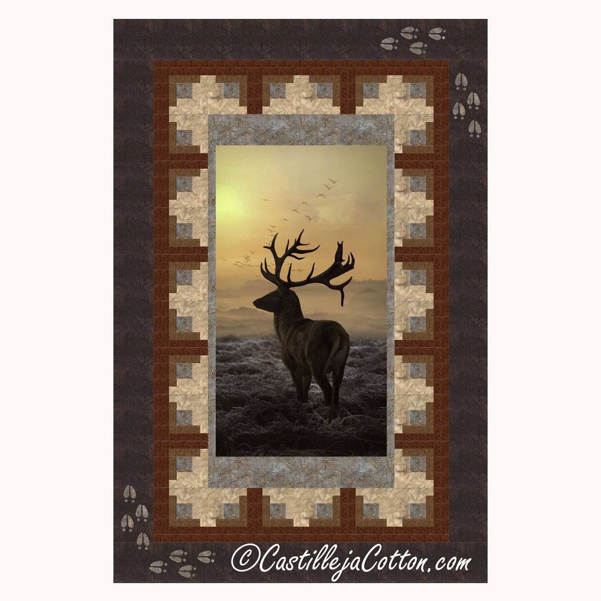 Sunset Elk Downloadable Pattern by Castilleja Cotton by Castilleja Cotton