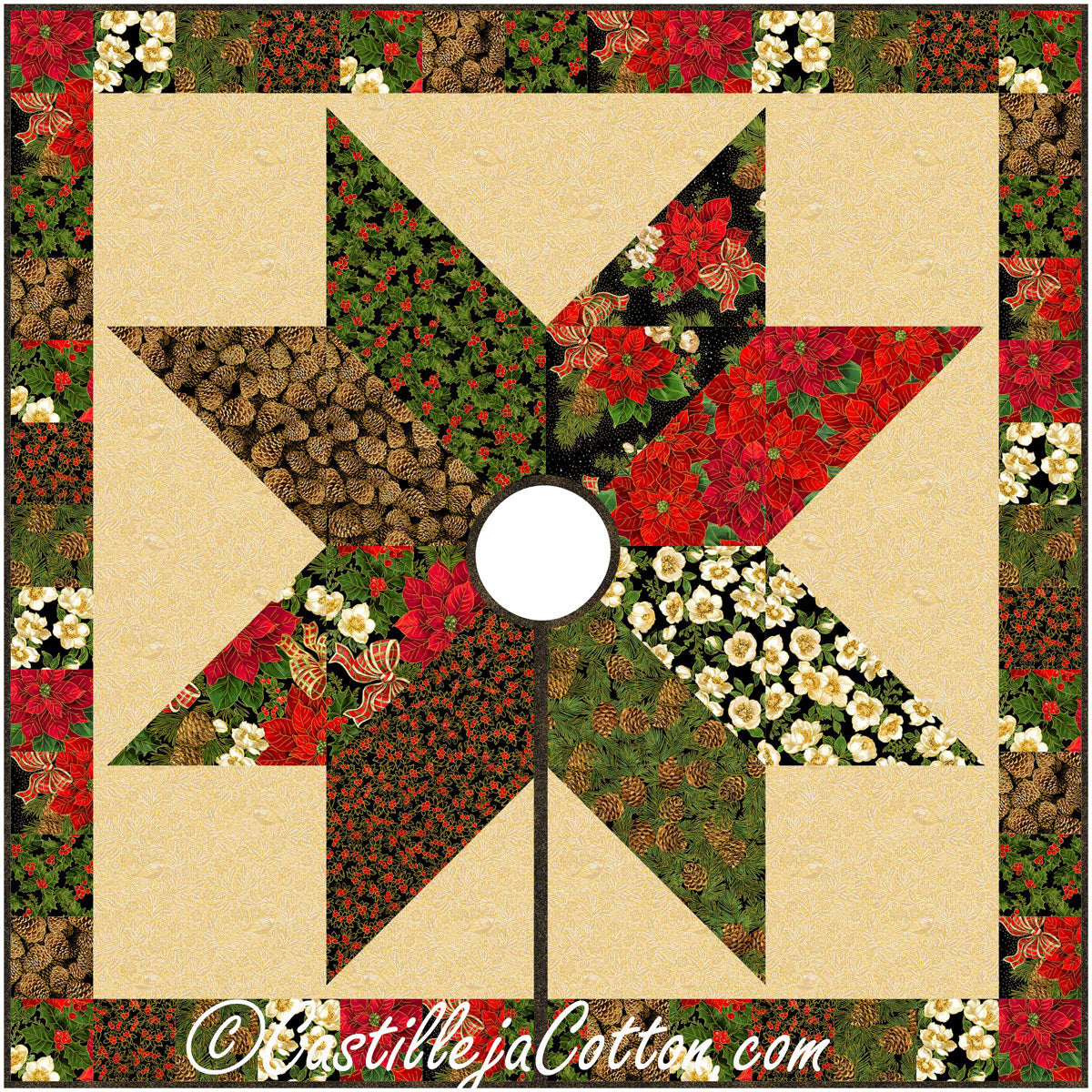 Starlight Tree Skirt Downloadable Pattern by Castilleja Cotton