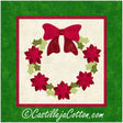 Poinsettias and Bow Wreath Downloadable Pattern by Castilleja Cotton