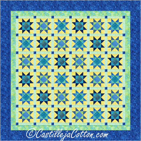 Seaglass Stars King Downloadable Pattern by Castilleja Cotton