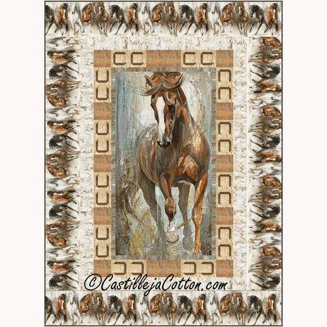 Horses And Horseshoes Downloadale Pattern by Castilleja Cotton