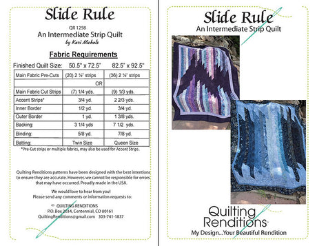 Slide Rule Downloadable Pattern by Quilting Renditions