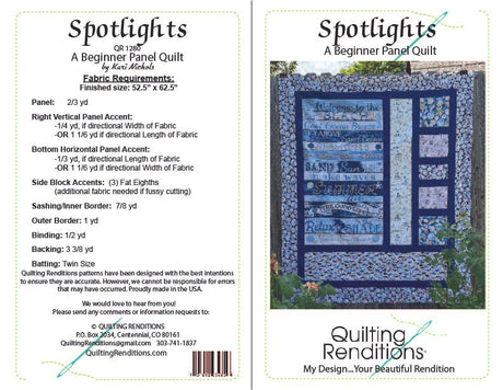 Spotlights Downloadable Pattern by Quilting Renditions