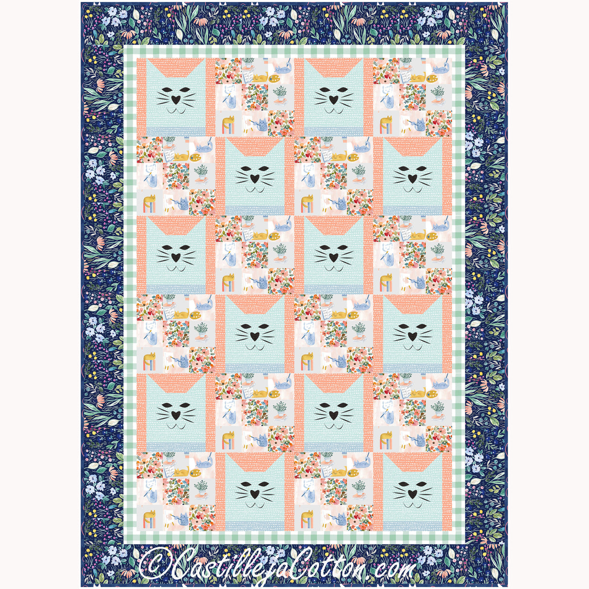 Creative Cats Downloadable Pattern by Castilleja Cotton