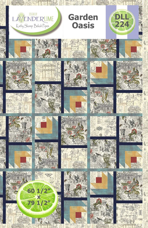 Garden Oasis Downloadable Pattern by Lavender Lime Quilting