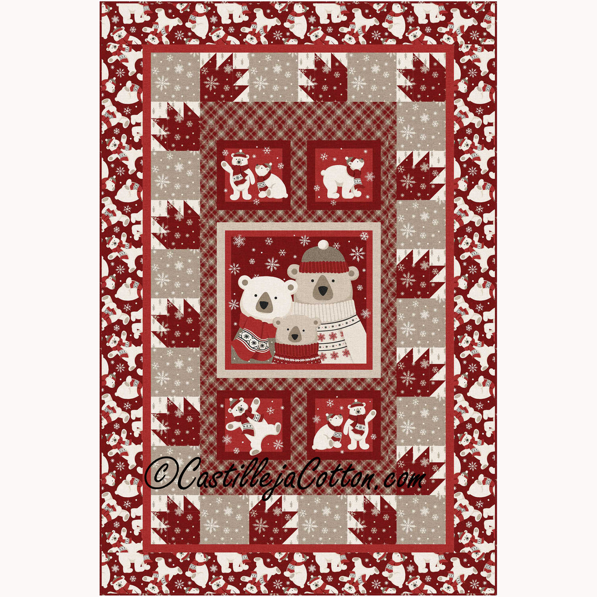 Bearly Christmas  Downloadable Pattern By Castilleja Cotton