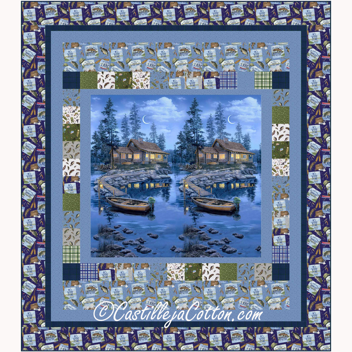 Cabins By The Lakeside Downloadable Pattern By Castilleja Cotton