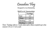 Back of the Canadian Flag Quilt Pattern by Counted Quilts