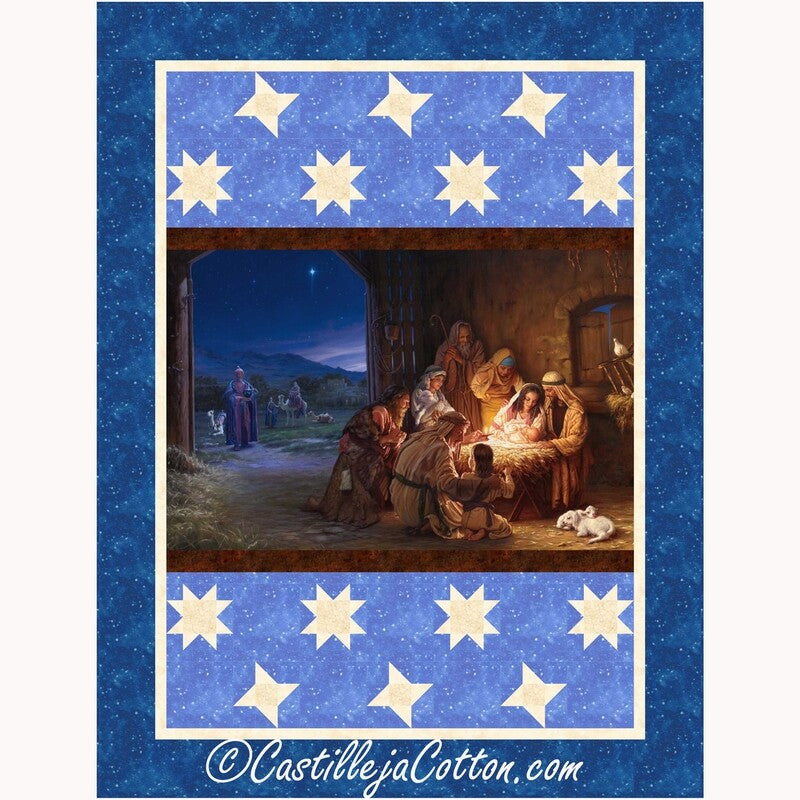 Starry Nativity Downloadable Pattern by Castilleja Cotton