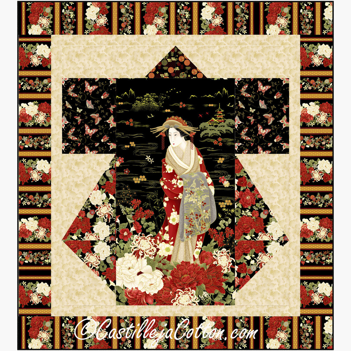 Geisha Panel Kimono Downloadable Pattern By Castilleja Cotton
