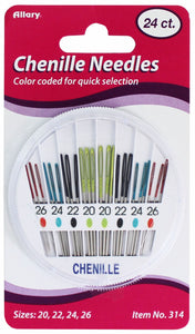 Chenille Needles Color Coded 24ct by Allary