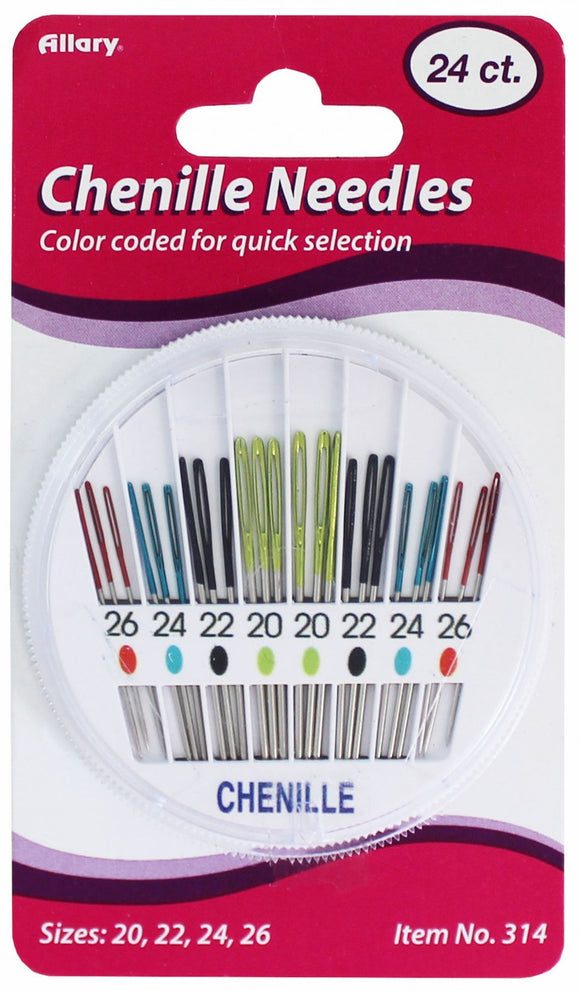 Chenille Needles Color Coded 24ct by Allary
