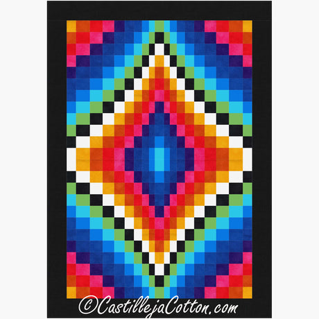 Rainbow Diamond Surface Downloadable Pattern By Castilleja Cotton