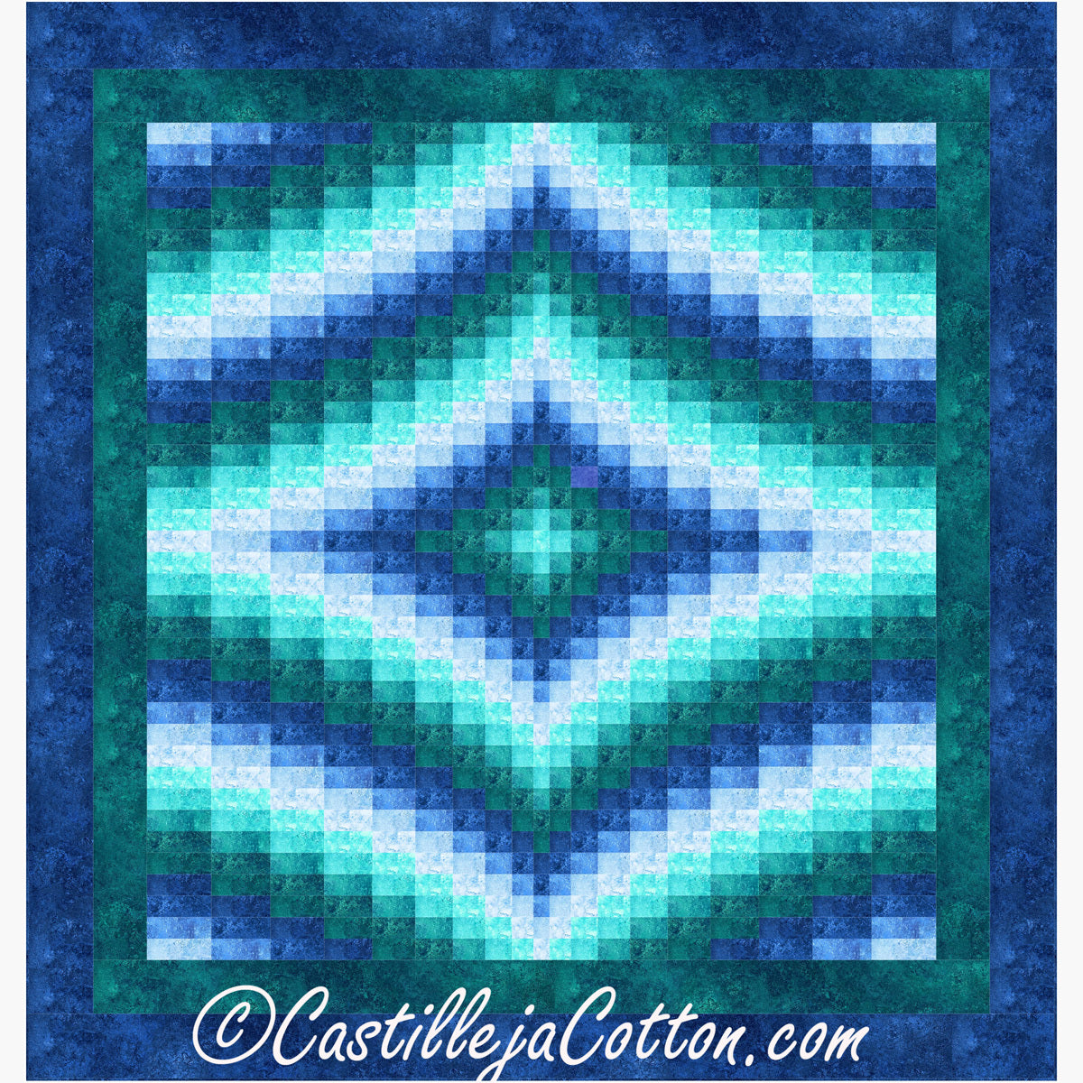 Echoing Diamonds King Downloadable Pattern By Castilleja Cotton