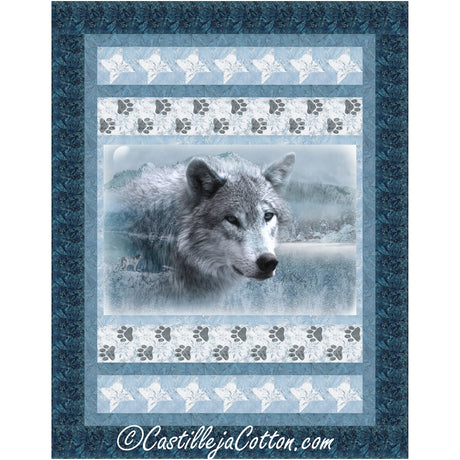 Wolf And Snowflakes Downloadable Pattern by Castilleja Cotton