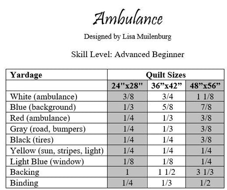 Back of the Ambulance Quilt Pattern by Counted Quilts