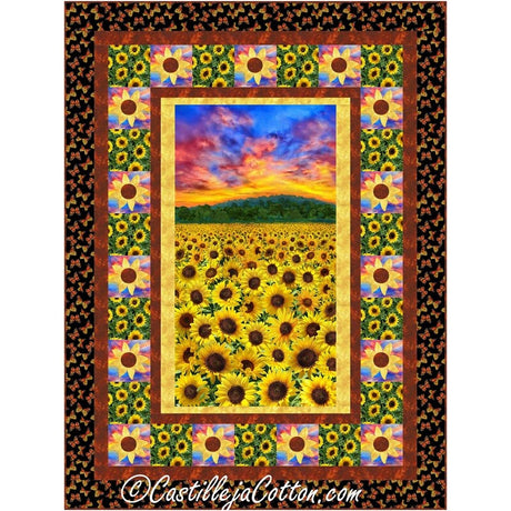 Sunset Sunflowers Downloadable Pattern By Castilleja Cotton