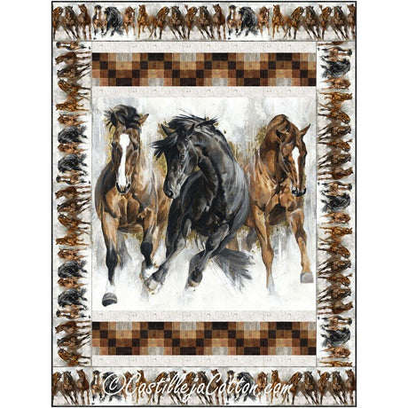 Wild Stallions Downloadable Pattern by Castilleja Cotton