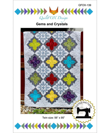 Gems and Crystals Quilt Pattern by QuiltFox