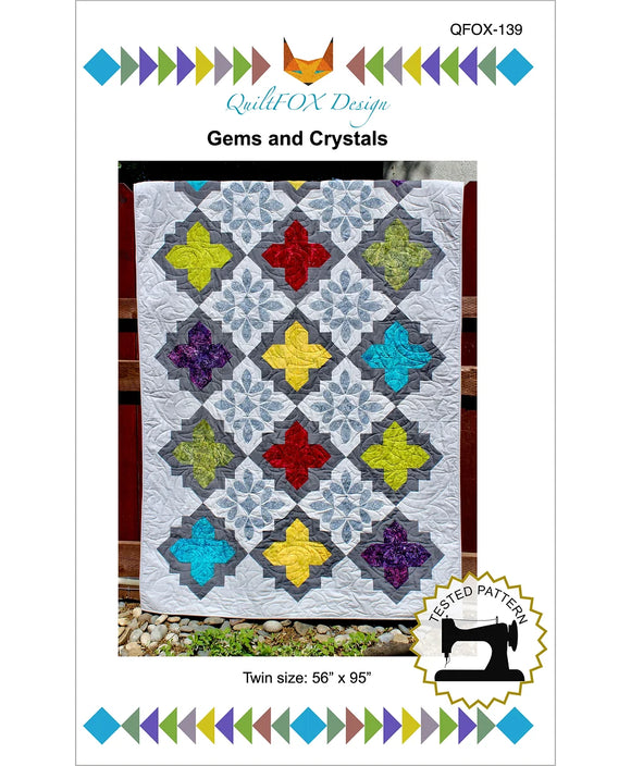 Gems and Crystals Quilt Pattern by QuiltFox