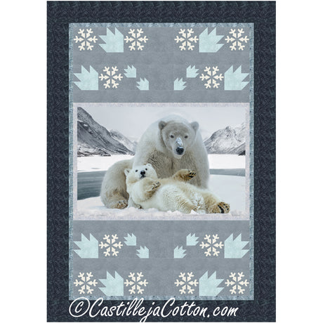 Lazy Polar Bear Cub Downloadale Pattern by Castilleja Cotton