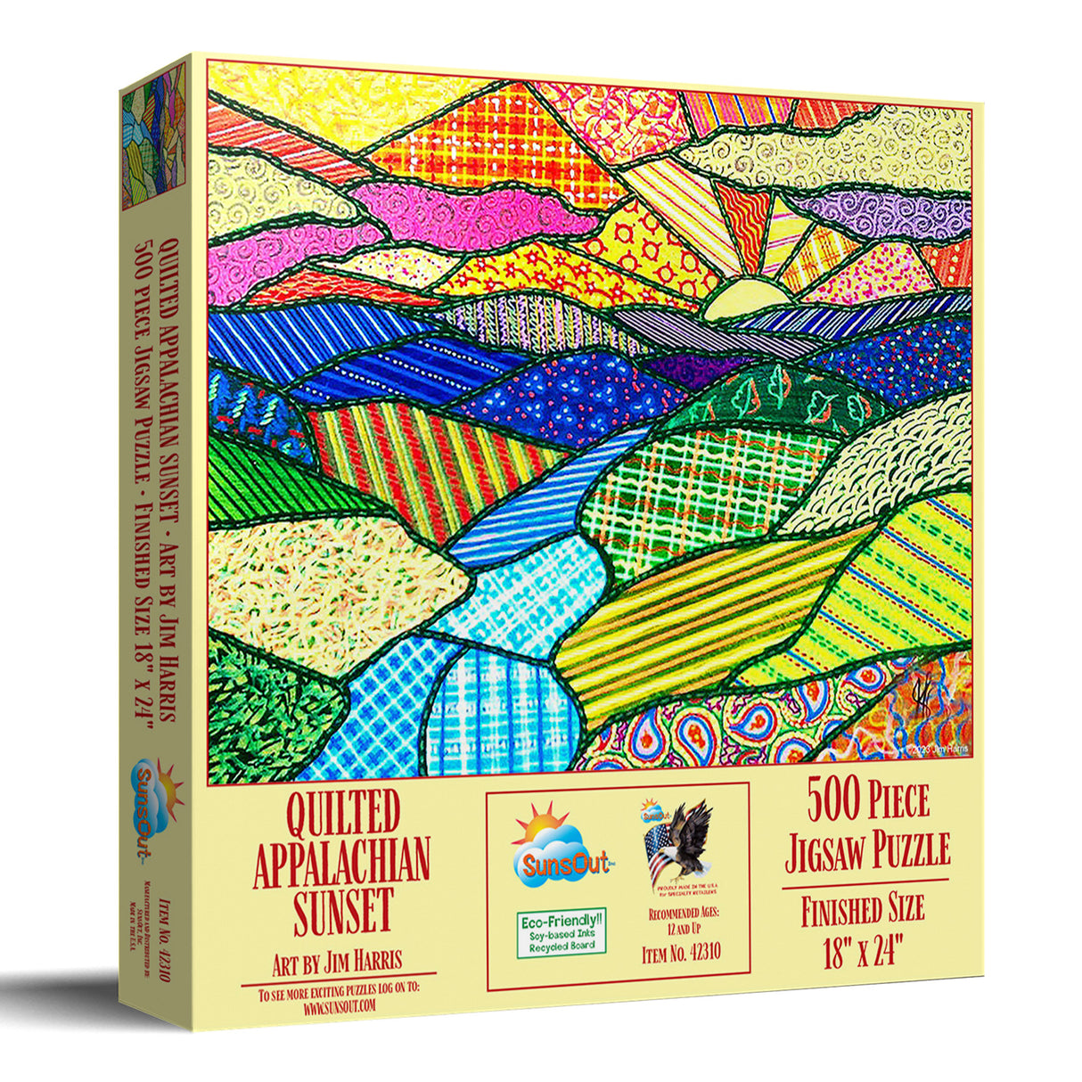 Quilted Appalachian Sunset Puzzle (500 Pieces) by SunsOut