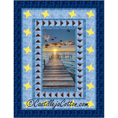 Sunset Pier Downloadable Pattern by Castilleja Cotton