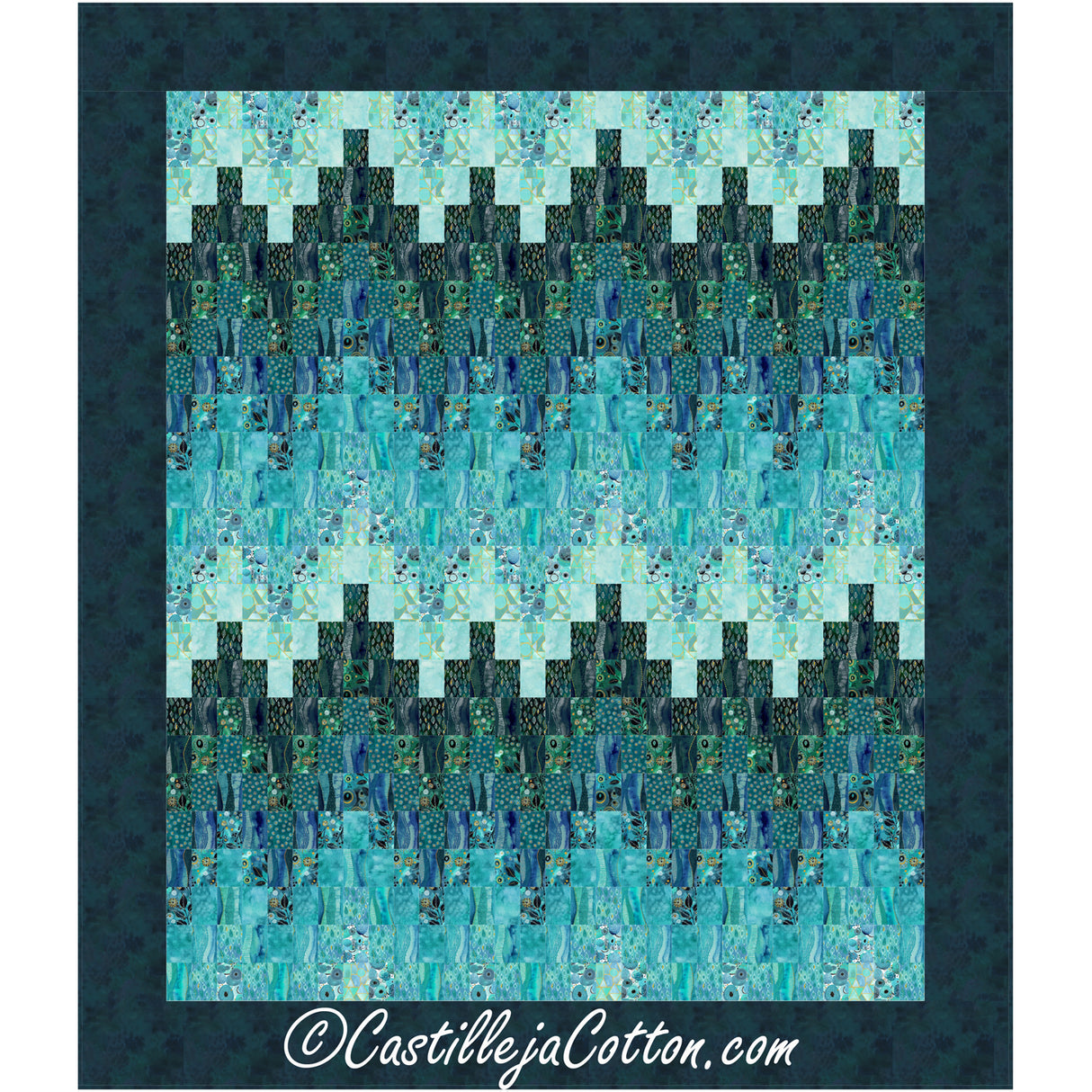 Bargello Breakers Ebb Downloadable Pattern by Castilleja Cotton