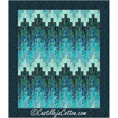 Bargello Breakers Ebb Downloadable Pattern by Castilleja Cotton