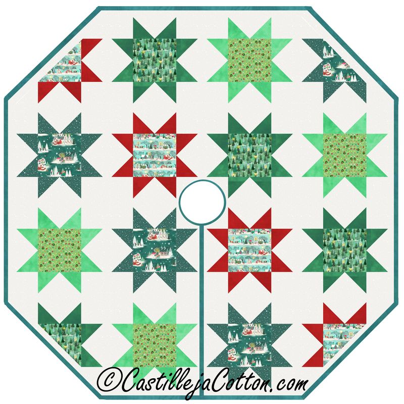 Variable Star Tree Skirt Downloadable Pattern by Castilleja Cotton