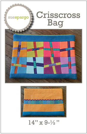 Crisscross Zippered Bag Pattern by Sue Spargo Folk-Art Quilts