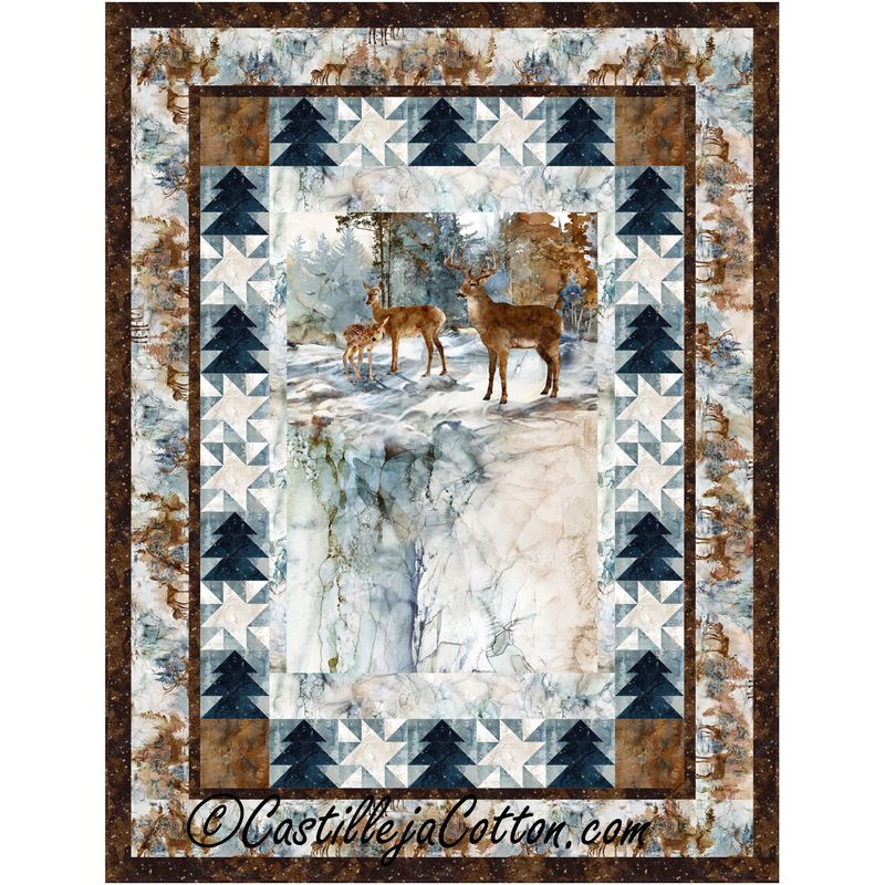 Highland Deer Downloadale Pattern by Castilleja Cotton