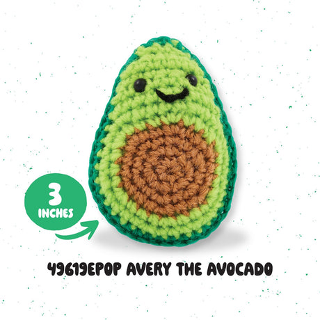 Back of the Bucilla Amigurumi Crochet Kit Avocado Quilt Pattern by Plaid Enterprises